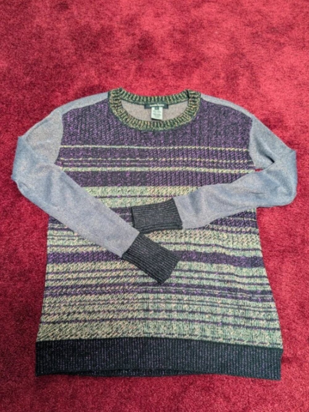 Purple Metallic Sweater